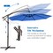 Costway 10FT Patio Offset Hanging Umbrella Easy Tilt Adjustment 8 Ribs Backyard Burgundy\Beige\Tan\Blue